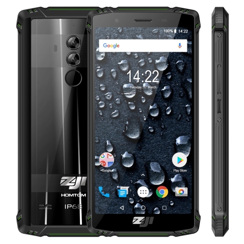 

[HK Stock] HOMTOM ZOJI Z9 Triple Proofing Phone, Dual 4G, 6GB+64GB, IP68 Waterproof Dustproof Shockproof, Heart Rate, 5500mAh Battery, Face ID & Fingerprint Unlock, 5.7 inch Android 8.1 MTK6763 Octa Core up to 2.0GHz, Network: 4G, OTG, Dual SIM, VoLTE(Gre