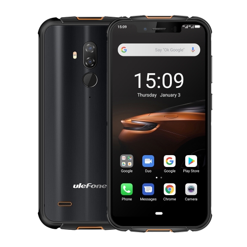 

[HK Warehouse] Ulefone Armor 5S Rugged Phone, 4GB+64GB, IP68/IP69K Waterproof Dustproof Shockproof, Dual Back Cameras, Face ID & Fingerprint Identification, 5000mAh Battery, 5.85 inch Android 9.0 Pie MTK6763 Octa Core 64-bit up to 2.0GHz, OTG, NFC, Wirele