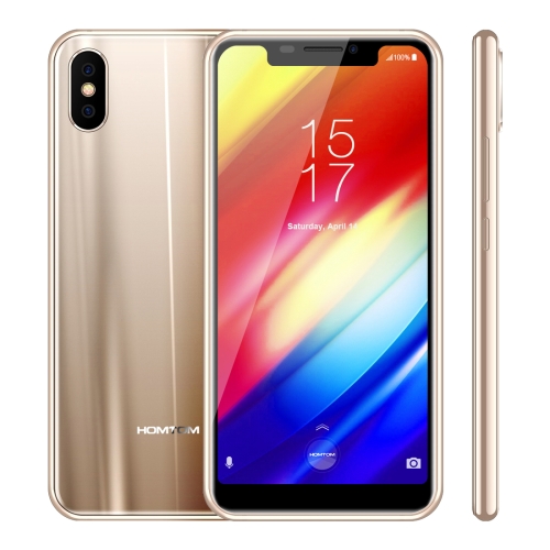 

[HK Stock] HOMTOM H10, Dual 4G, 4GB+64GB, Dual Back Cameras, Face ID & Side-Mounted Fingerprint Identification, 5.85 inch Android 8.1 MTK6750T Octa Core up to 1.5GHz, Network: 4G, Dual SIM, OTG, OTA(Gold)