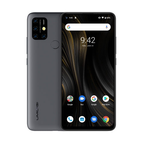 

[HK Warehouse] UMIDIGI Power 3, 4GB+64GB, Quad Back Cameras, 6150mAh Battery, Face ID & Fingerprint Identification, 6.53 inch Full Screen Android 10 MTK Helio P60 Octa Core up to 2.0GHz, Network: 4G, OTG, NFC, Dual SIM(Space Grey)