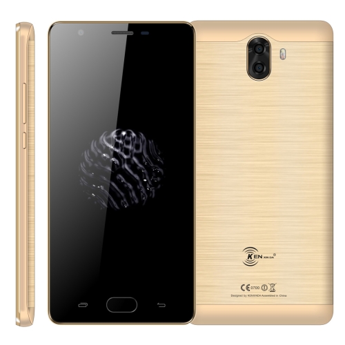 KEN XIN DA S6, 2GB+16GB, Dual Back Cameras, Fingerprint Identification, 5.0 inch Android 7.0 MTK6737 Quad Core up to 1.3GHz, Network: 4G, Dual SIM(Gold)
KEN XIN DA S6, 2GB+16GB, Dual Back Cameras, Fingerprint Identification, 5.0 inch Android 7.0 MTK6737 Quad Core up to 1.3GHz, Network: 4G, Dual SIM(Gold)