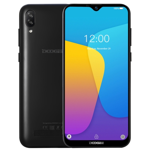

[HK Warehouse] DOOGEE X90, 1GB+16GB, Dual Back Cameras, Face ID, 6.1 inch Water-drop Screen Android 8.1 Oreo MTK6580A/WA Quad Core up to 1.3GHz, Network: 3G, OTA, Dual SIM(Black)