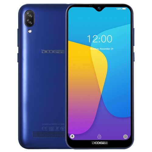 

[HK Warehouse] DOOGEE X90, 1GB+16GB, Dual Back Cameras, Face ID, 6.1 inch Water-drop Screen Android 8.1 Oreo MTK6580A/WA Quad Core up to 1.3GHz, Network: 3G, OTA, Dual SIM(Blue)
