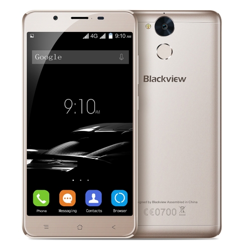 

[HK Stock] Blackview P2, 4GB+64GB, 6000mAh Battery, Fingerprint Identification, 5.5 inch Android 6.0 MTK6750T Octa Core up to 1.5GHz, Network: 4G, Dual SIM, GPS, BT, WiFi, OTG(Gold)