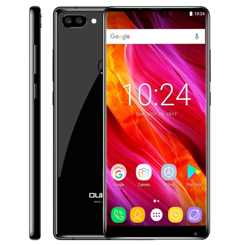 

[HK Stock] OUKITEL MIX 2, 6GB+64GB, Dual Back Cameras, Fingerprint Identification, 5.99 inch Android 7.0 MTK6757 / Helio P25 Octa Core up to 2.39GHz, Network: 4G, Dual SIM, OTG(Black)