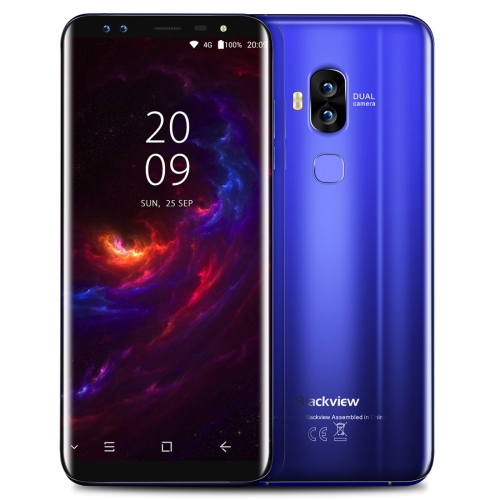 

[HK Stock] Blackview S8, 4GB+64GB, Dual Back Cameras + Dual Front Cameras, Fingerprint Identification, 5.7 inch Android 7.0 MTK6750T Octa Core up to 1.5GHz, Network: 4G, Dual SIM, OTG(Blue)