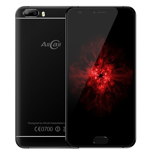 

AllCall Bro, 1GB+16GB, Dual Back Cameras, Front Fingerprint Identification, 5.0 inch Android 7.0 MTK6580A Quad Core up to 1.3GHz, Network: 3G, Dual SIM(Black)