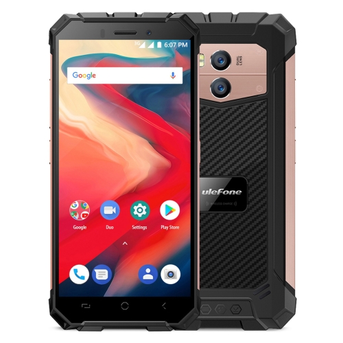 

[HK Stock] Ulefone Armor X2 Rugged Phone, 2GB+16GB, IP68 Waterproof Dustproof Shockproof, Dual Back Cameras, 5500mAh Battery, Face & Fingerprint Identification, 5.5 inch Android 8.1 Oreo MTK6580 Quad Core 32-bit up to 1.3GHz, Network: 3G, NFC(Rose Gold)