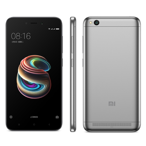 

[HK Stock] Xiaomi Redmi 5A, 2GB+16GB, Official Global Version, 5.0 inch MIUI 9.0 Qualcomm Snapdragon 425 Quad Core up to 1.4GHz, Network: 4G, Dual SIM(Grey)