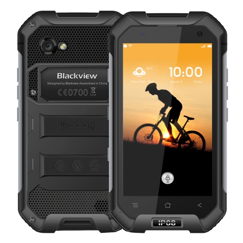 

[HK Stock] Blackview BV6000, 3GB+32GB, IP68 Waterproof Dustproof Shockproof, Double Colored, Injection Molding Technics, 4500mAh Battery, 4.7 inch Corning Gorilla Glass 3 Screen Android 7.0 MT6755 Octa-core 2.0GHz, Network: 4G(Black)