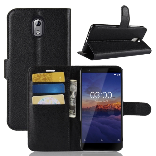 Litchi Texture Horizontal Flip Leather Case for Nokia 3.1, with Wallet & Holder & Card Slots (Black)
Litchi Texture Horizontal Flip Leather Case for Nokia 3.1, with Wallet & Holder & Card Slots (Black)