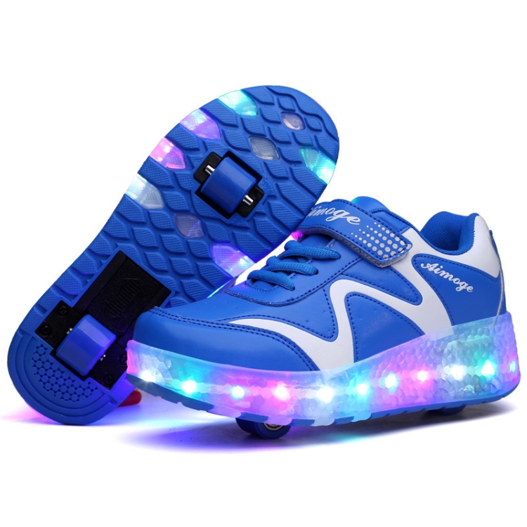 786 LED Light Ultra Light Rechargeable Double Wheel Roller Skating Shoes Sport Shoes, Size : 43(Blue)
786 LED Light Ultra Light Rechargeable Double Wheel Roller Skating Shoes Sport Shoes, Size : 43(Blue)