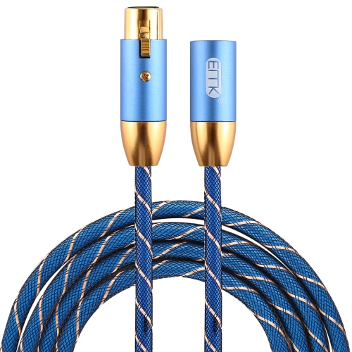 EMK XLR Male to Female Gold-plated Plug Grid Nylon Braided Cannon Audio Cable for XLR Jack Devices, Length: 2m(Blue)
EMK XLR Male to Female Gold-plated Plug Grid Nylon Braided Cannon Audio Cable for XLR Jack Devices, Length: 2m(Blue)