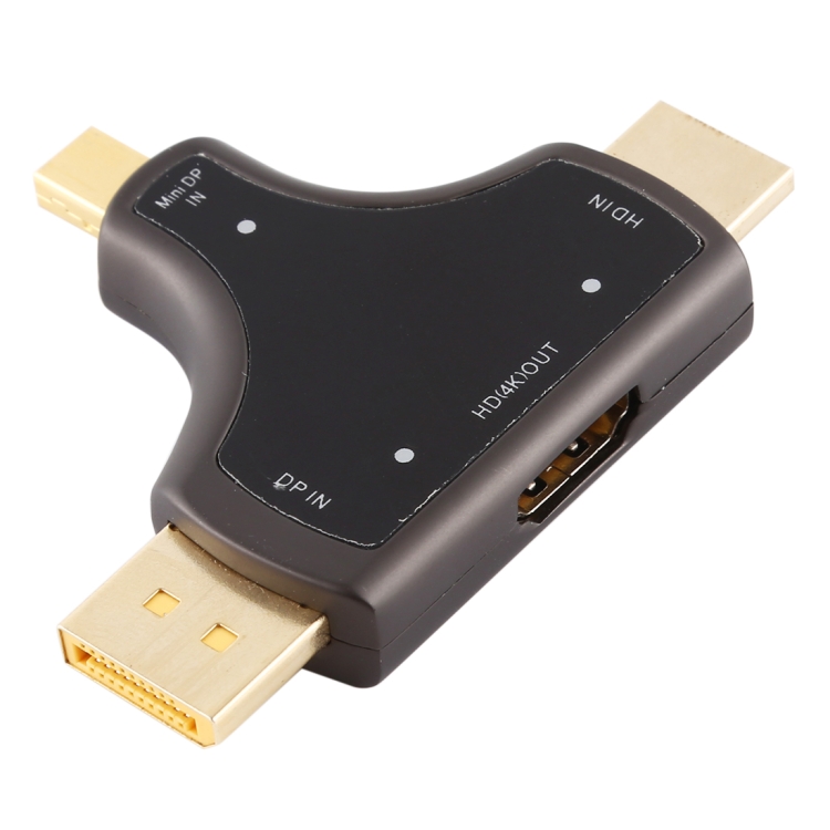 D62A DisplayPort + Mini DP + HDMI Male to HDMI Female 3 in 1 Adapter
D62A DisplayPort + Mini DP + HDMI Male to HDMI Female 3 in 1 Adapter