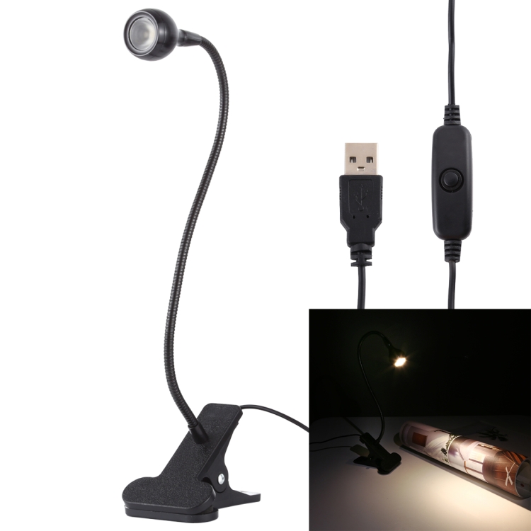 3W 360 Degree Rotation USB Metal Flexible Neck Warm White Light LED Light with Switch & Clip (Black)
3W 360 Degree Rotation USB Metal Flexible Neck Warm White Light LED Light with Switch & Clip (Black)