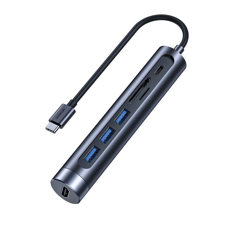 JOYROOM S-H112 7 in 1 USB-C / Type-C to HDMI + USB3.0 x 3 + SD/TF + USB-C / Type-C HUB Adapter (Dark Gray)
JOYROOM S-H112 7 in 1 USB-C / Type-C to HDMI + USB3.0 x 3 + SD/TF + USB-C / Type-C HUB Adapter (Dark Gray)