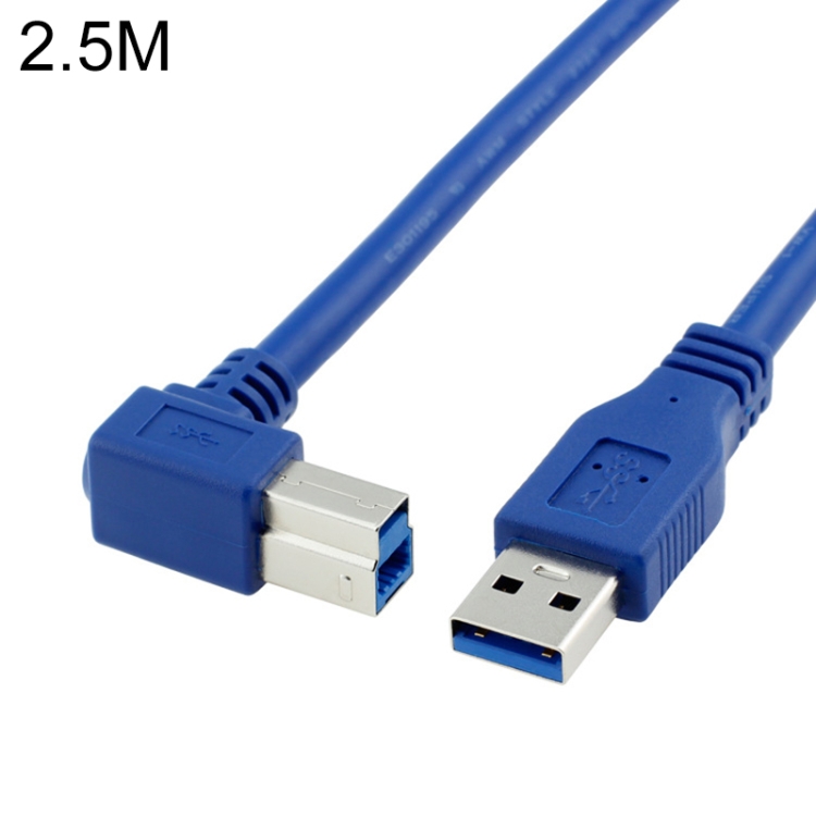 USB 3.0 A Male to Right 90 Degrees Angle USB 3.0 Type-B Male High Speed Printer Cable, Cable Length: 2.5m
USB 3.0 A Male to Right 90 Degrees Angle USB 3.0 Type-B Male High Speed Printer Cable, Cable Length: 2.5m