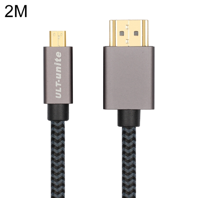 ULT-unite Gold-plated Head HDMI Male to Micro HDMI Male Nylon Braided Cable, Cable Length: 2m(Black)
ULT-unite Gold-plated Head HDMI Male to Micro HDMI Male Nylon Braided Cable, Cable Length: 2m(Black)