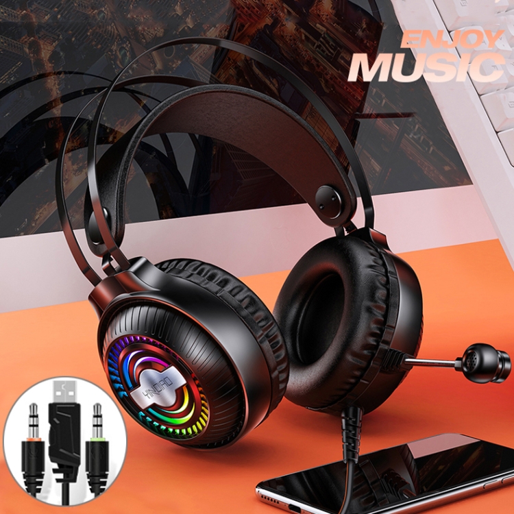 YINDIAO Q4 Head-mounted Wired Gaming Headset with Microphone, Version: Dual 3.5mm + USB(Black)
YINDIAO Q4 Head-mounted Wired Gaming Headset with Microphone, Version: Dual 3.5mm + USB(Black)