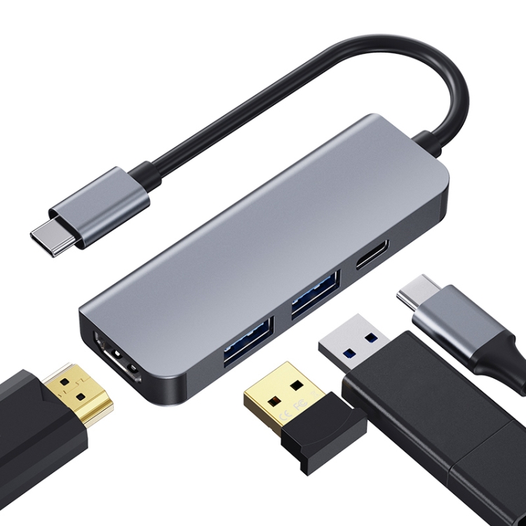 2008N 4 In 1 USB 3.0 x2 + HDMI + PD Multi-function Intelligent Type-C / USB-C HUB Docking Station
2008N 4 In 1 USB 3.0 x2 + HDMI + PD Multi-function Intelligent Type-C / USB-C HUB Docking Station