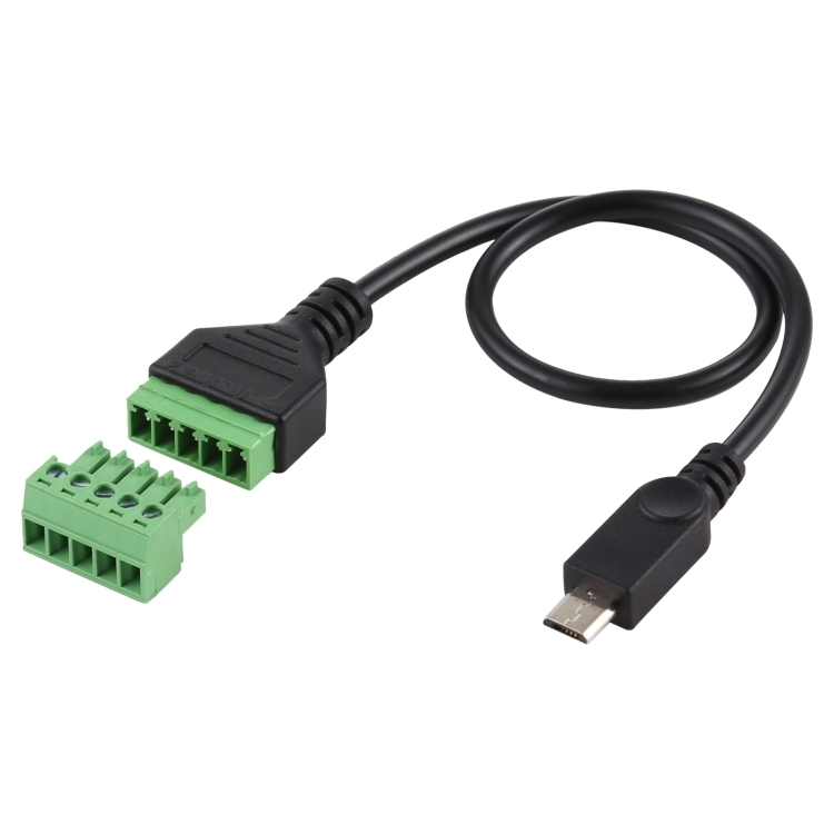 Micro USB Male to 5 Pin Pluggable Terminals Solder-free USB Connector Solderless Connection Adapter Cable, Length: 30cm
Micro USB Male to 5 Pin Pluggable Terminals Solder-free USB Connector Solderless Connection Adapter Cable, Length: 30cm