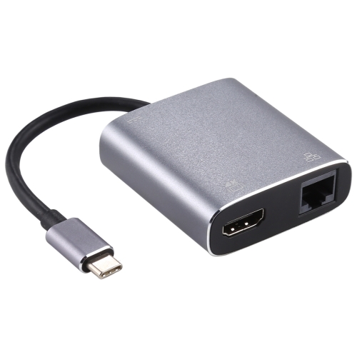 

USB-C to HDMI / RJ45 Adapter with Gigabit Ethernet Card & PD