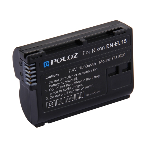 

PULUZ EN-EL15 7.4V 1500mAh Li-ion Battery for Nikon D7500 / D7000 / D800 / D800E / V1 / MB-D11 / MB-D12