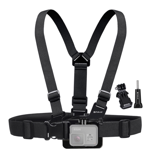 

[US Stock] PULUZ Adjustable Body Mount Belt Chest Strap with J Hook Mount & Long Screw for GoPro NEW HERO /HERO6 /5 /5 Session /4 Session /4 /3+ /3 /2 /1, Xiaoyi and Other Action Cameras