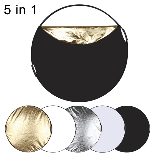 

[UAE Warehouse] PULUZ 110cm 5 in 1 (Silver / Translucent / Gold / White / Black) Folding Photo Studio Reflector Board
