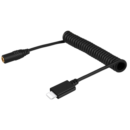 PULUZ 3.5mm TRRS Female to 8 Pin Male Live Microphone Audio Adapter Spring Coiled Cable for iPhone, Cable Stretching to 100cm(Black)
PULUZ 3.5mm TRRS Female to 8 Pin Male Live Microphone Audio Adapter Spring Coiled Cable for iPhone, Cable Stretching to 100cm(Black)