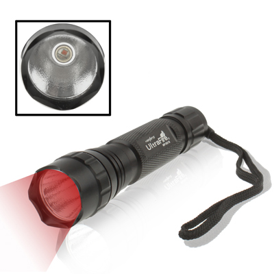 

UltraFire WF-501B Red Light LED Flashlight, CREE LED, 1 Mode, 150LM, with Strap(Black)