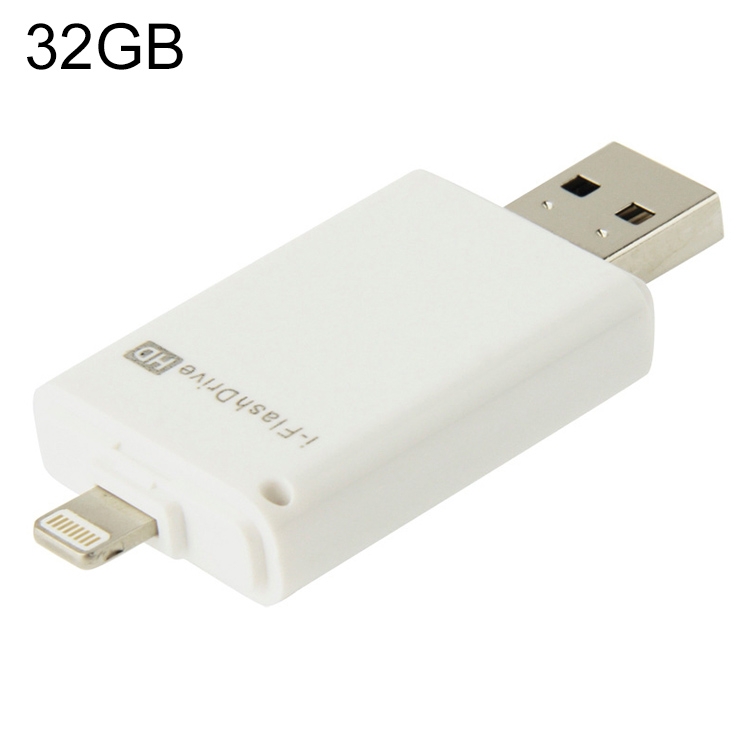 32GB i-Flash Driver HD U Disk USB Drive Memory Stick for iPhone / iPad / iPod touch(White)
32GB i-Flash Driver HD U Disk USB Drive Memory Stick for iPhone / iPad / iPod touch(White)