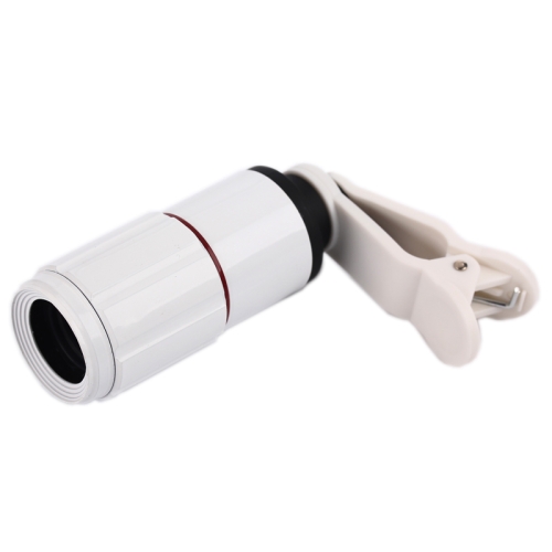 

8x Zoom Telescope Telephoto Camera Lens with Clip, For iPhone, Galaxy, Sony, Lenovo, HTC, Huawei, Google, LG, Xiaomi and other Smartphones(White)