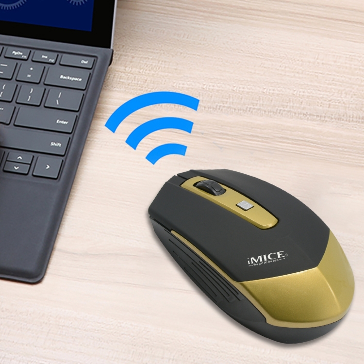 iMICE 2.4G USB Receiver 4 Buttons 1600DPI Wireless Optical Computer Gaming Mouse(Gold)
iMICE 2.4G USB Receiver 4 Buttons 1600DPI Wireless Optical Computer Gaming Mouse(Gold)