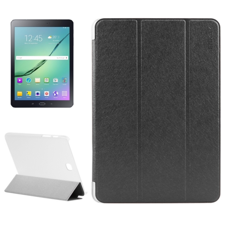ENKAY Silk Texture PU Leather + Translucent Frosted Plastic Case with 3-folding Holder for Galaxy Tab S2 8.0 / T715(Black)
ENKAY Silk Texture PU Leather + Translucent Frosted Plastic Case with 3-folding Holder for Galaxy Tab S2 8.0 / T715(Black)