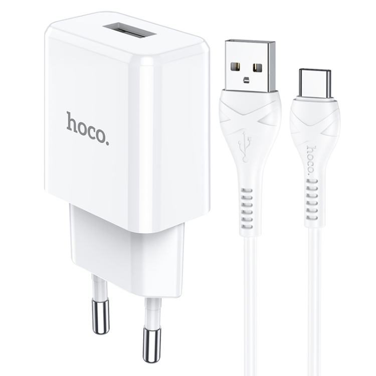 hoco N9 Especial Single Port Charger + USB-C / Type-C Data Cable Set, EU Plug (White)
hoco N9 Especial Single Port Charger + USB-C / Type-C Data Cable Set, EU Plug (White)