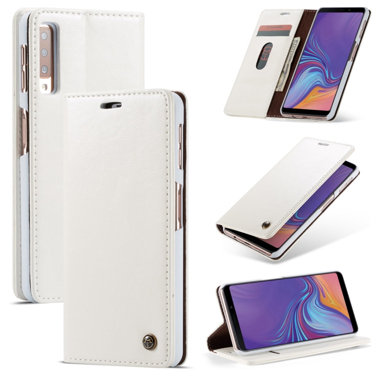 CaseMe-003 PU + PC Business Style Crazy Horse Texture Horizontal Flip Leather Case for Galaxy A7 (2018), with Holder & Card Slots & Wallet (White)
CaseMe-003 PU + PC Business Style Crazy Horse Texture Horizontal Flip Leather Case for Galaxy A7 (2018), with Holder & Card Slots & Wallet (White)