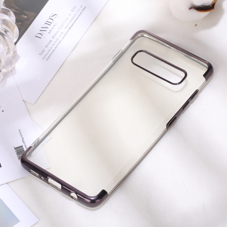 Three Sections Electroplating Side TPU Protective Back Case for Galaxy S10 (Black)
Three Sections Electroplating Side TPU Protective Back Case for Galaxy S10 (Black)
