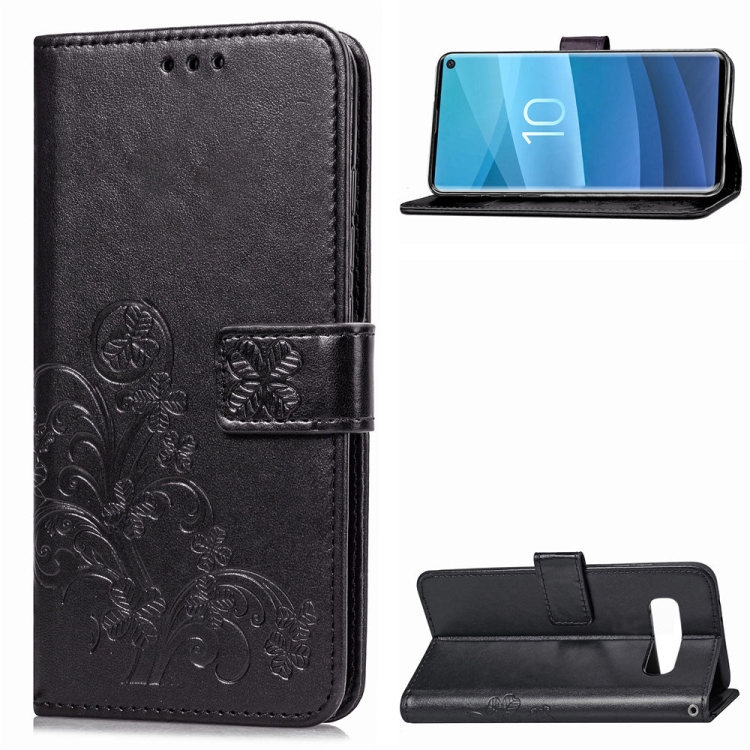 Lucky Clover Pressed Flowers Pattern Leather Case for Galaxy S10e, with Holder & Card Slots & Wallet & Hand Strap (Black)
Lucky Clover Pressed Flowers Pattern Leather Case for Galaxy S10e, with Holder & Card Slots & Wallet & Hand Strap (Black)