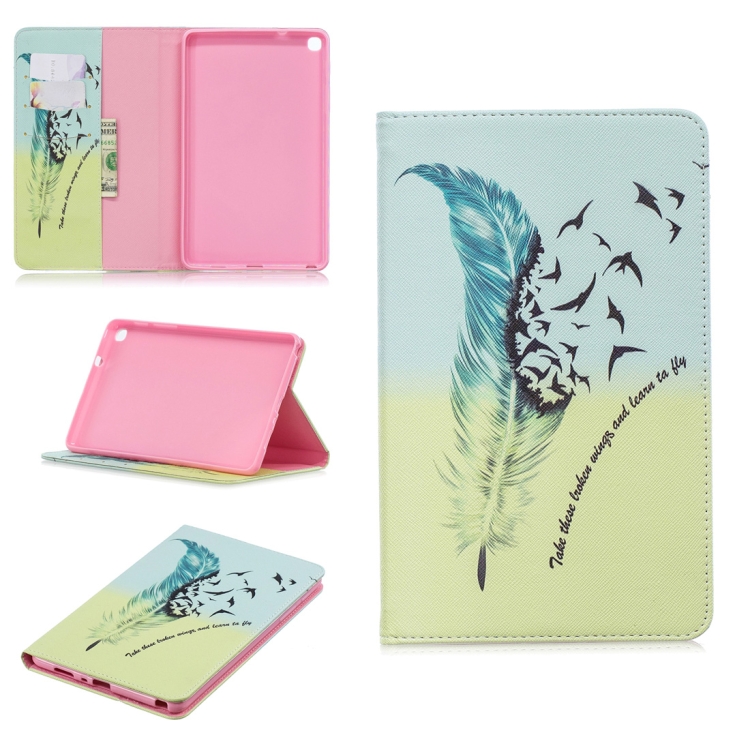 Colored Drawing Feather Bird Pattern Horizontal Flip Leather Case for Galaxy Tab A 8 (2019) P200 / P205, with Holder & Card Slots & Wallet
Colored Drawing Feather Bird Pattern Horizontal Flip Leather Case for Galaxy Tab A 8 (2019) P200 / P205, with Holder & Card Slots & Wallet