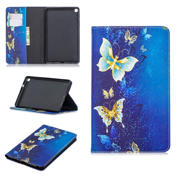 Colored Drawing Golden Butterfly Pattern Horizontal Flip Leather Case for Galaxy Tab A 8 (2019) P200 / P205, with Holder & Card Slots & Wallet
Colored Drawing Golden Butterfly Pattern Horizontal Flip Leather Case for Galaxy Tab A 8 (2019) P200 / P205, with Holder & Card Slots & Wallet