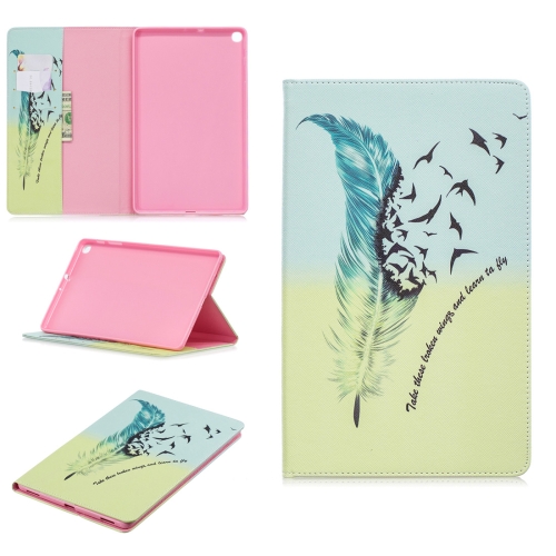Colored Drawing Feather Bird Pattern Horizontal Flip Leather Case for Galaxy Tab A 10.1 (2019) T510 / T515, with Holder & Card Slots & Wallet
Colored Drawing Feather Bird Pattern Horizontal Flip Leather Case for Galaxy Tab A 10.1 (2019) T510 / T515, with Holder & Card Slots & Wallet