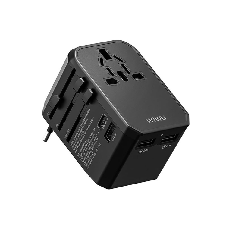 WIWU UA304 45W Multifunction World Travel Adapter Quick Charger with 4 International Plug & 3xUSB Port & Type-C Port
WIWU UA304 45W Multifunction World Travel Adapter Quick Charger with 4 International Plug & 3xUSB Port & Type-C Port
