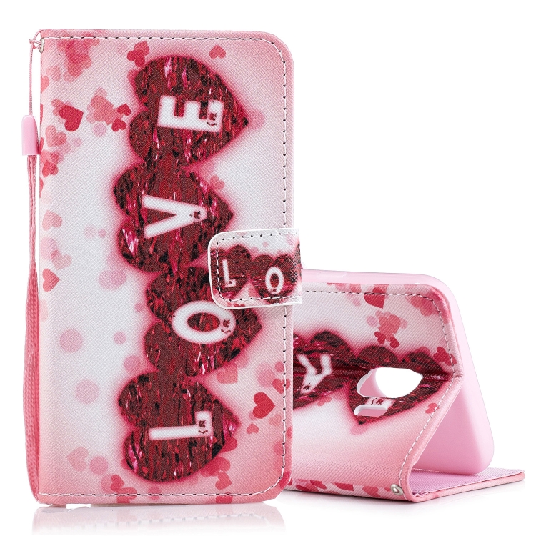 Love Pattern Horizontal Flip Leather Case for Galaxy J4 (2018), with Holder & Card Slots & Wallet 
Love Pattern Horizontal Flip Leather Case for Galaxy J4 (2018), with Holder & Card Slots & Wallet