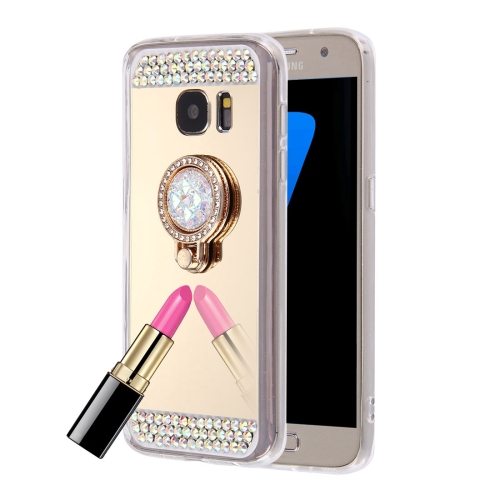 For Galaxy S7 Edge / G935 Diamond Encrusted Electroplating Mirror Protective Cover Case with Hidden Ring Holder(Gold)
For Galaxy S7 Edge / G935 Diamond Encrusted Electroplating Mirror Protective Cover Case with Hidden Ring Holder(Gold)