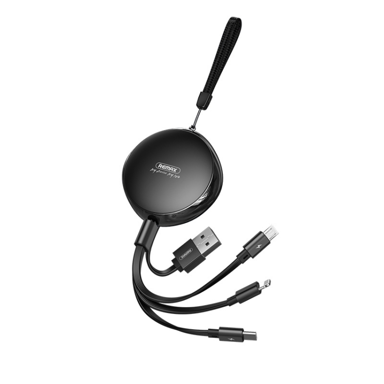 REMAX RC-185th 3 in 1 2.1A USB to 8 Pin + USB-C / Type-C + Micro USB Sury Series Telescopic Charging Data Cable(Black)
REMAX RC-185th 3 in 1 2.1A USB to 8 Pin + USB-C / Type-C + Micro USB Sury Series Telescopic Charging Data Cable(Black)