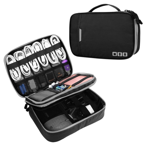 Multi-functional Headphone Charger Data Cable Storage Bag Portable Power Pack, Size: L, 25 x 18 x 7cm (Black)
Multi-functional Headphone Charger Data Cable Storage Bag Portable Power Pack, Size: L, 25 x 18 x 7cm (Black)