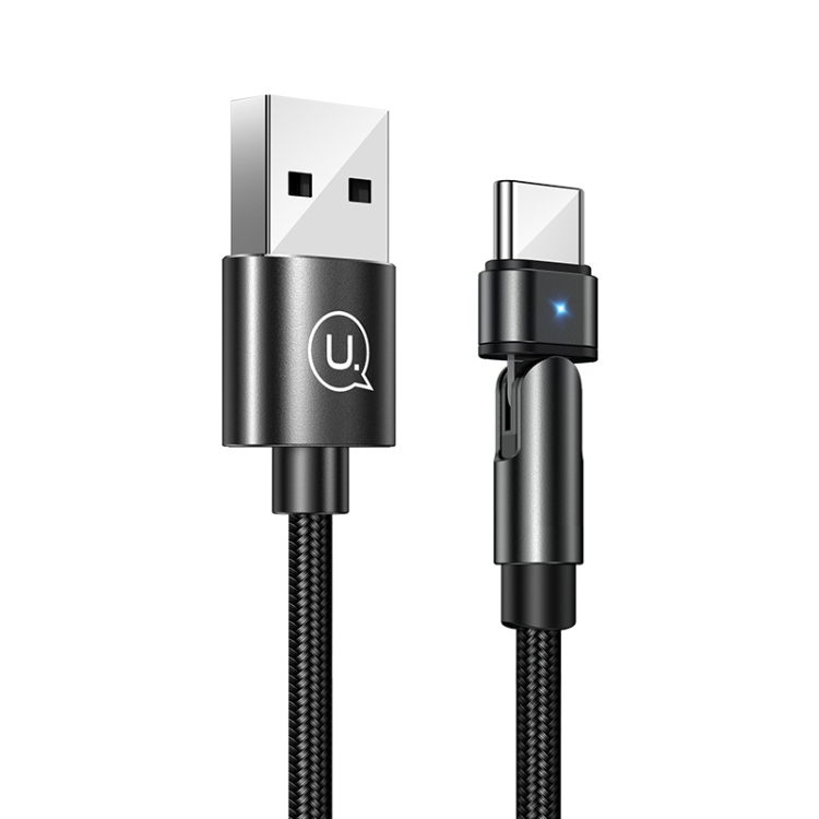 USAMS US-SJ477 U60 Type-C / USB-C Rotatable Aluminum Alloy Charging Cable, Length: 1m (Black)
USAMS US-SJ477 U60 Type-C / USB-C Rotatable Aluminum Alloy Charging Cable, Length: 1m (Black)