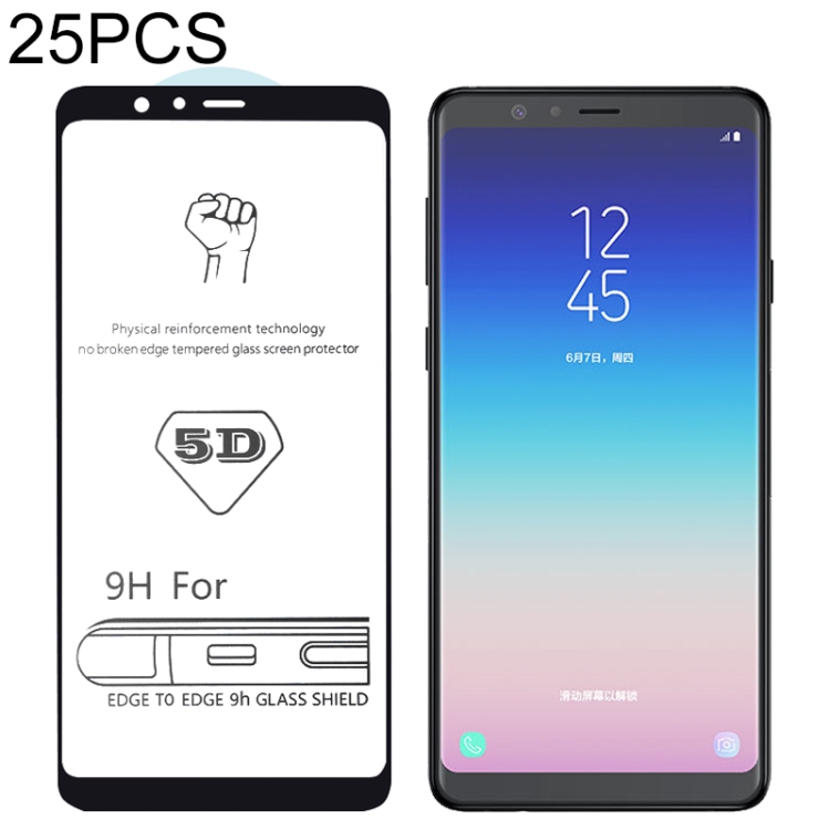 25 PCS 9H 5D Full Glue Full Screen Tempered Glass Film for Galaxy A8 Star (A9 Star)
25 PCS 9H 5D Full Glue Full Screen Tempered Glass Film for Galaxy A8 Star (A9 Star)