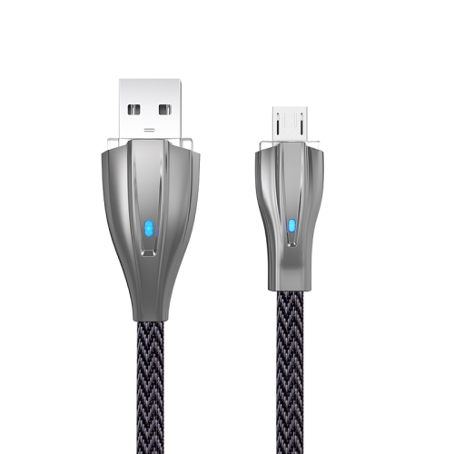 

KIVEE KV-CB021B 4A Micro to USB Nylon Weave Charging Data Cable, Length: 1.2m (Black Grey)